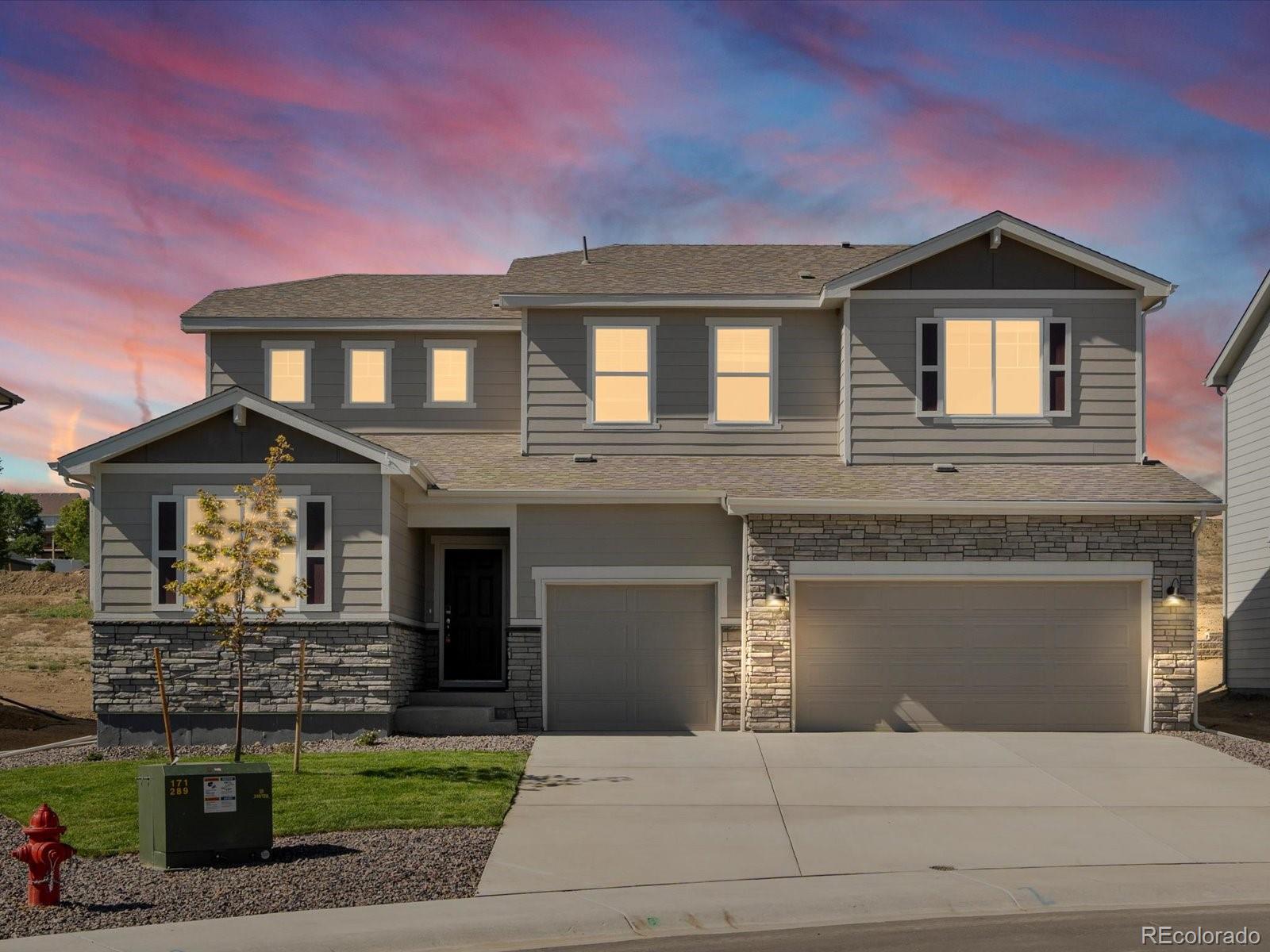 a front view of a house with yard