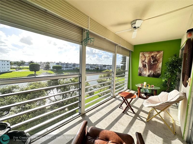 a building outdoor space with patio furniture