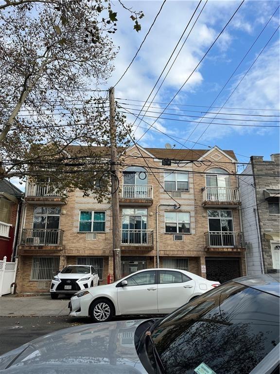 a car parked in front of building