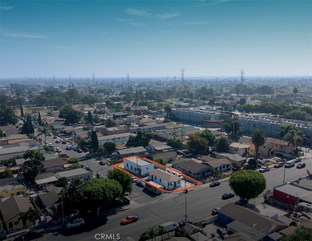 an aerial view of a city