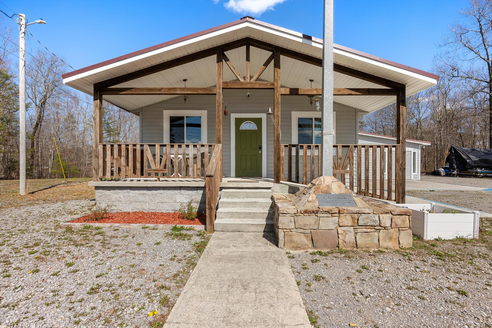 a front view of a house