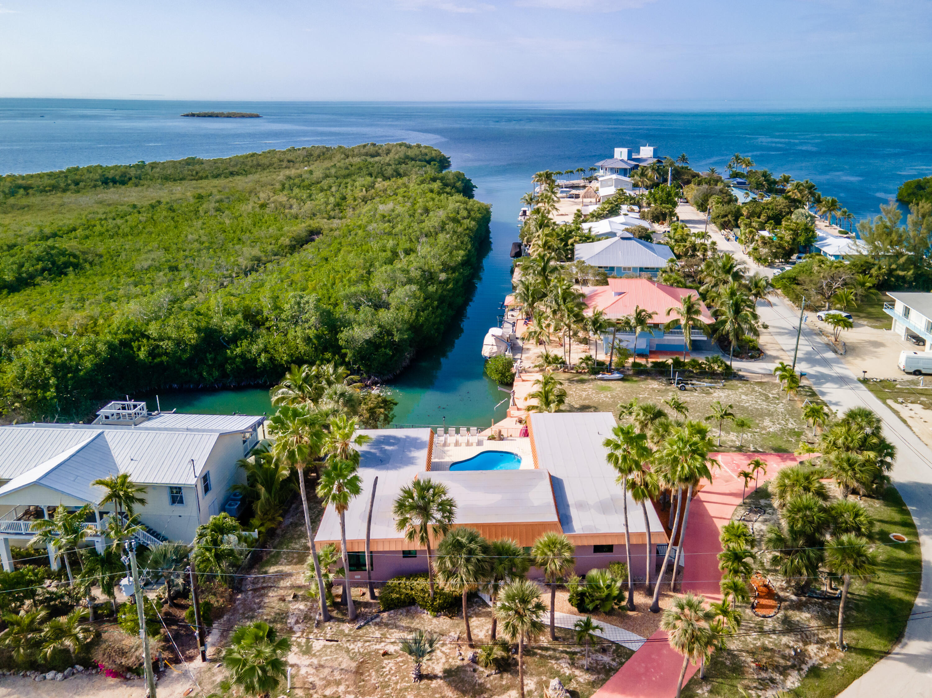 an aerial view of multiple house