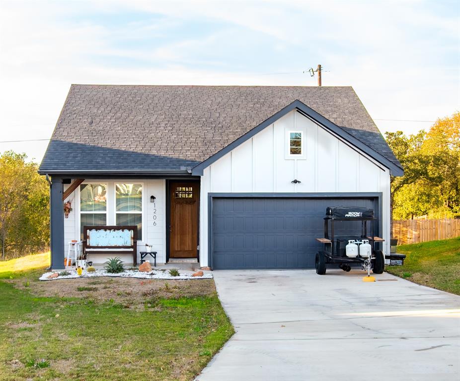 a house view with a outdoor space