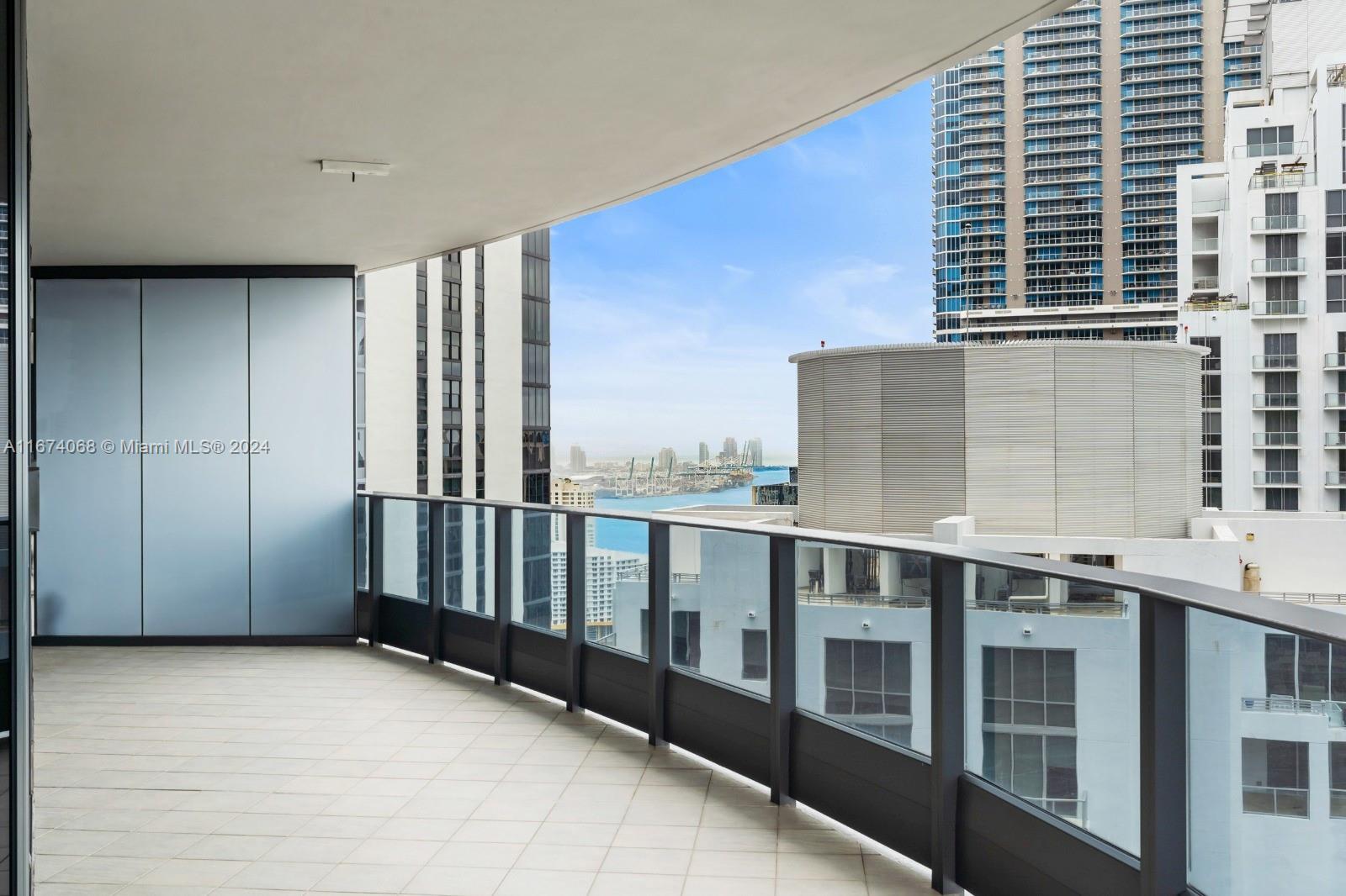 a view of balcony with city view