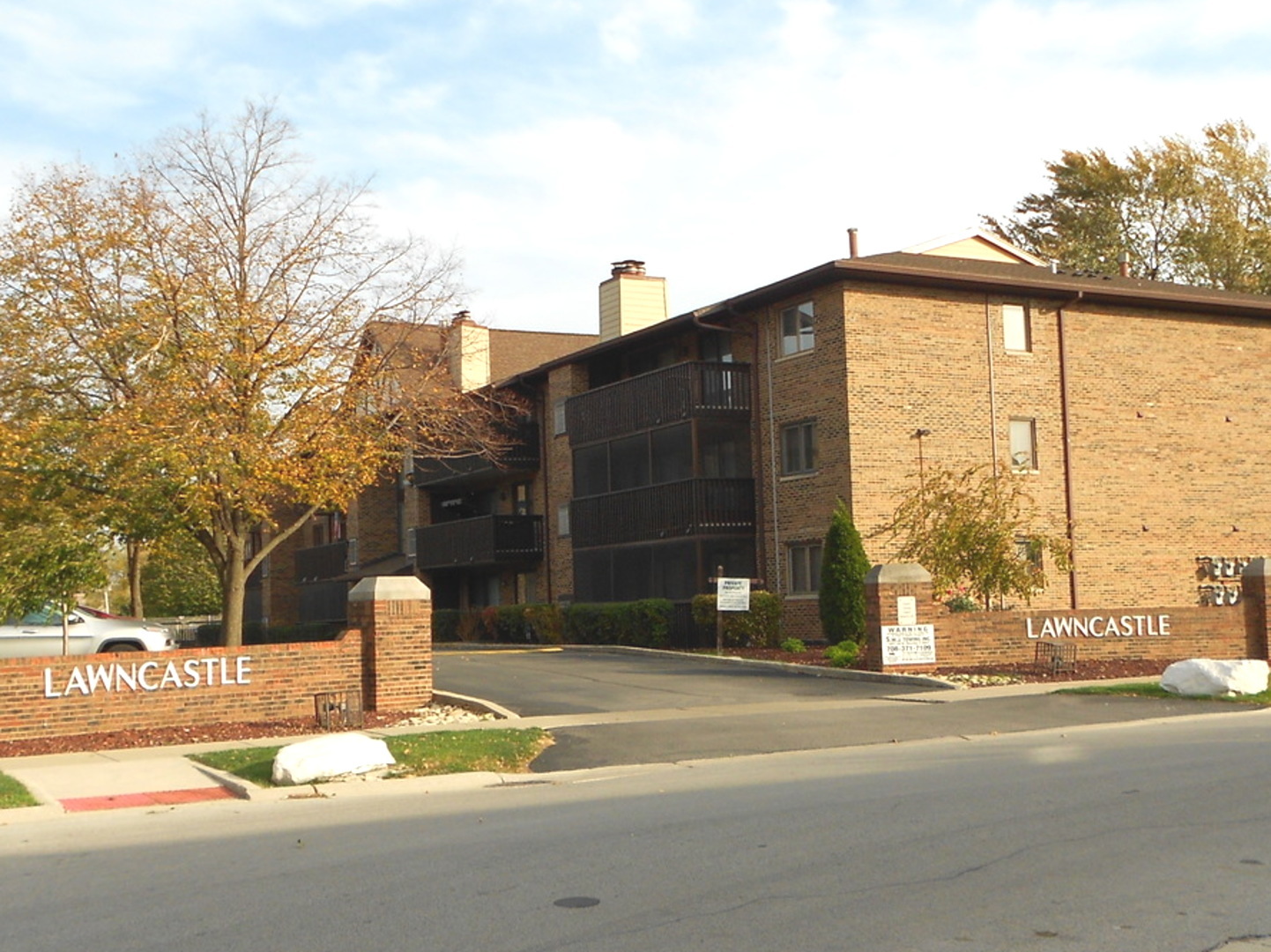 a view of a building from a street