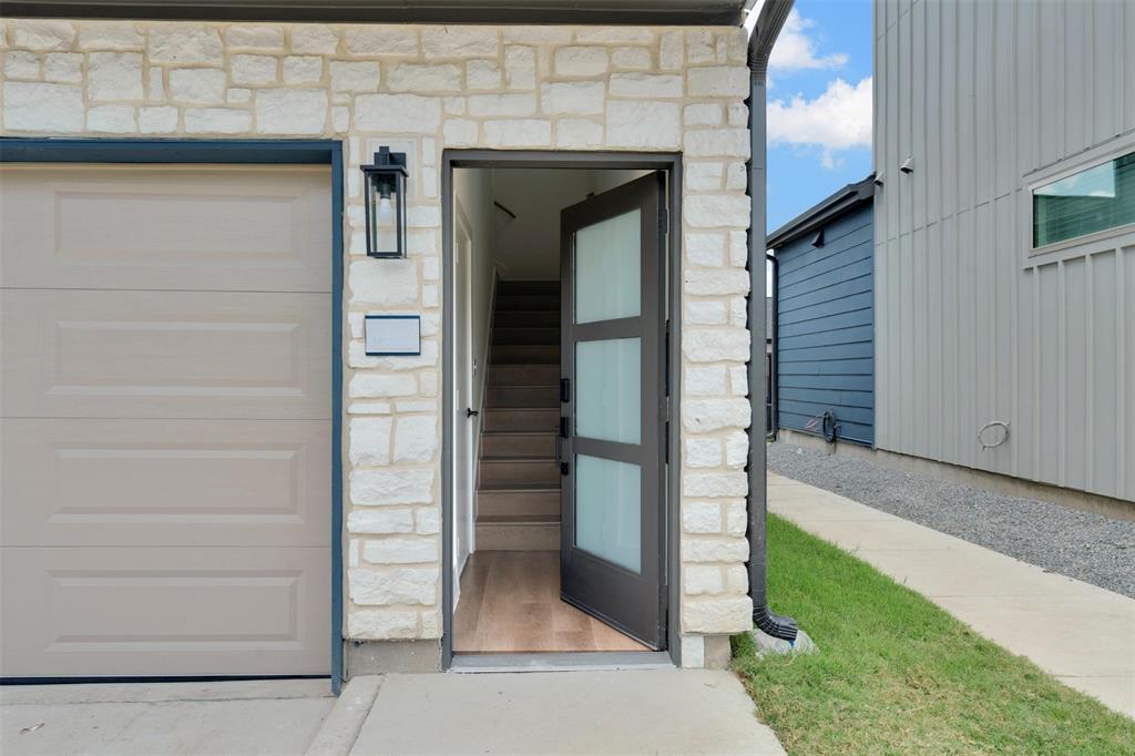 a view of front door of house