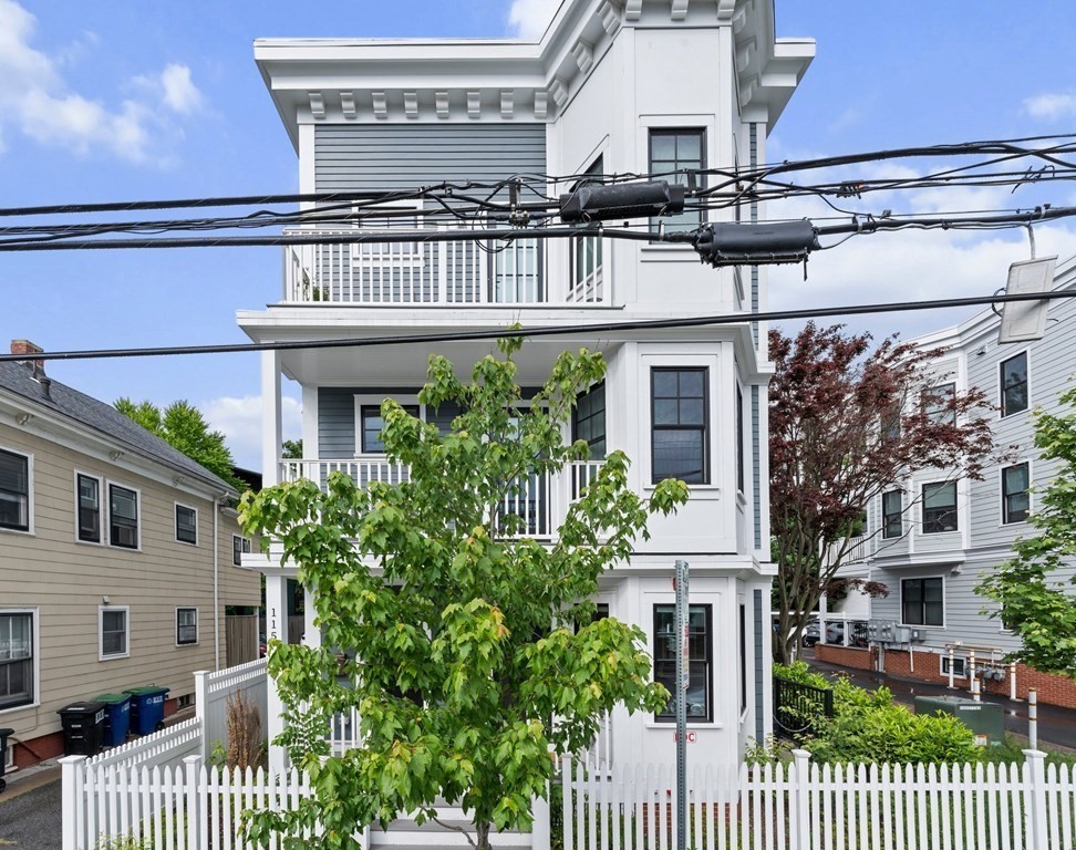 front view of a building with a porch