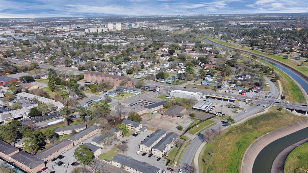 an aerial view of a city