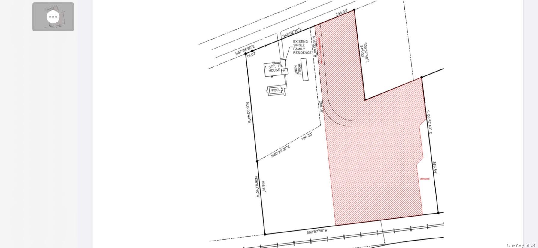 Shaded red = available land to rent