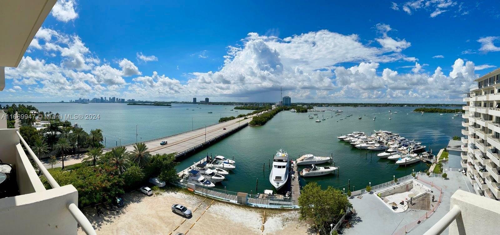 a view of a lake from a yard