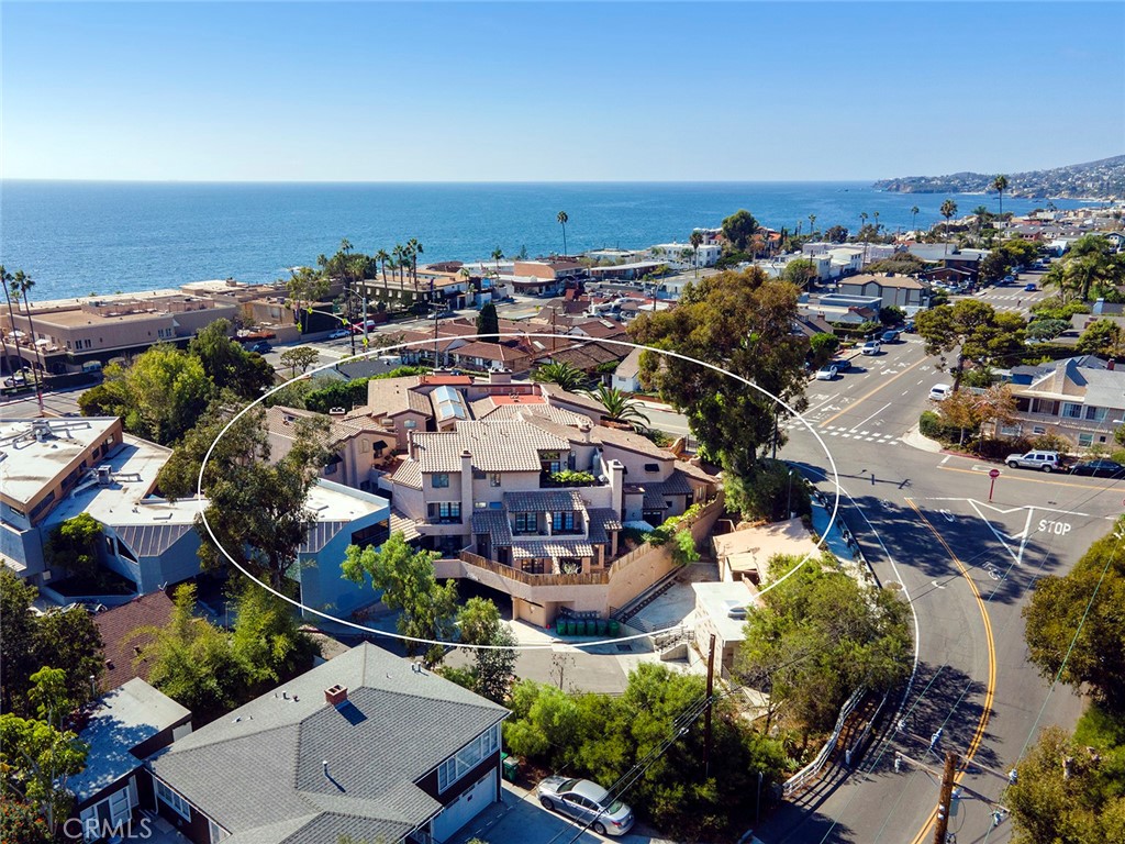 an aerial view of multiple house