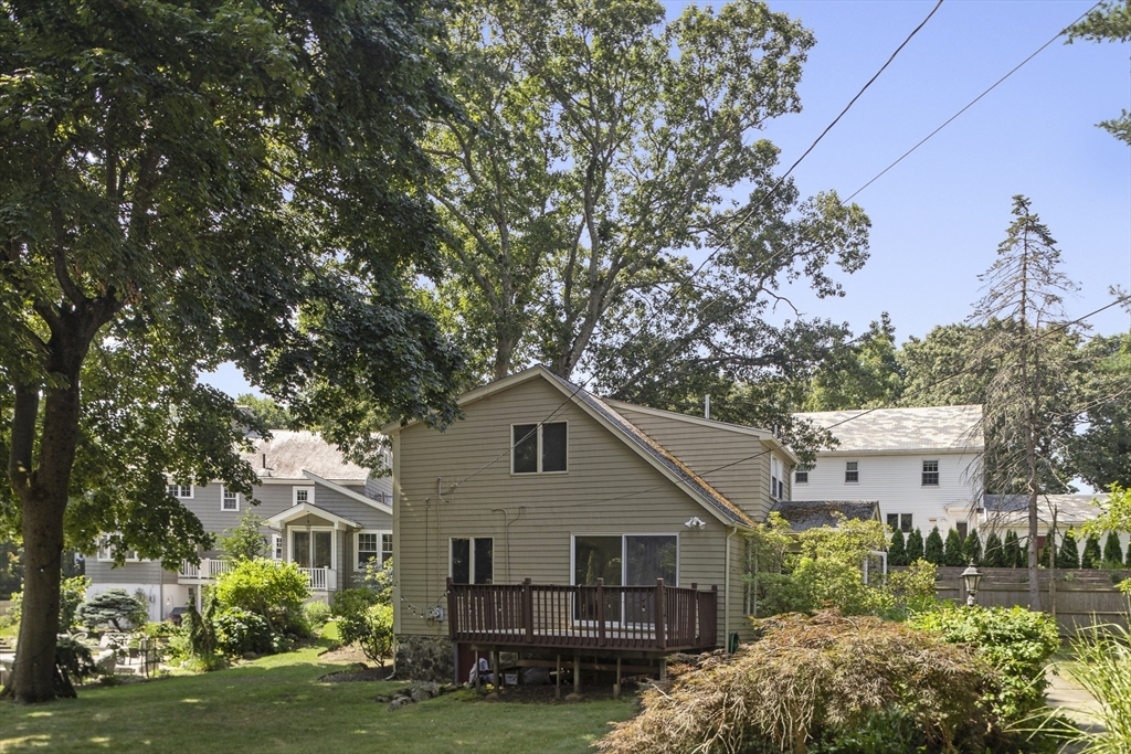 a house view with a garden space