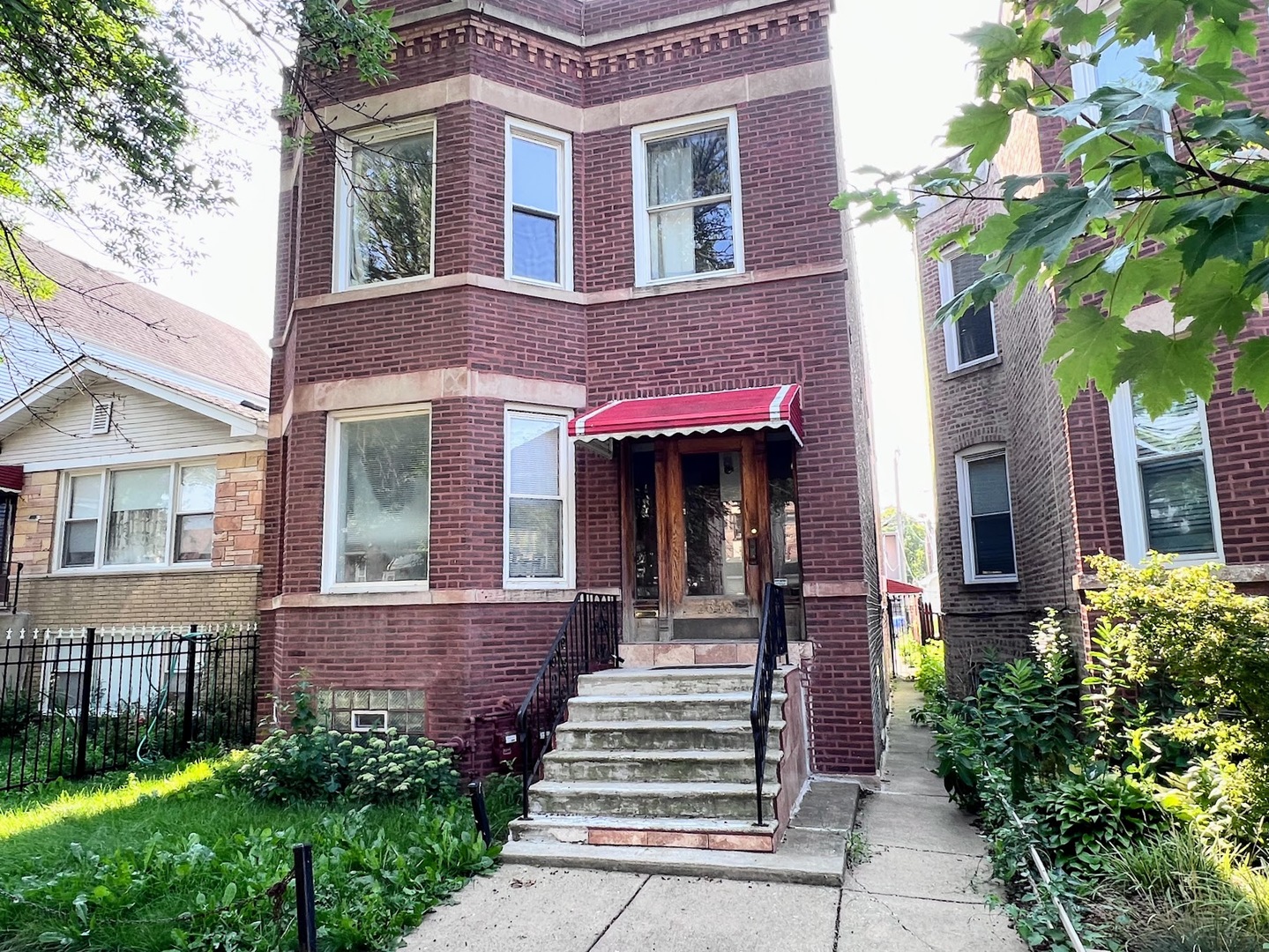 a front view of a house