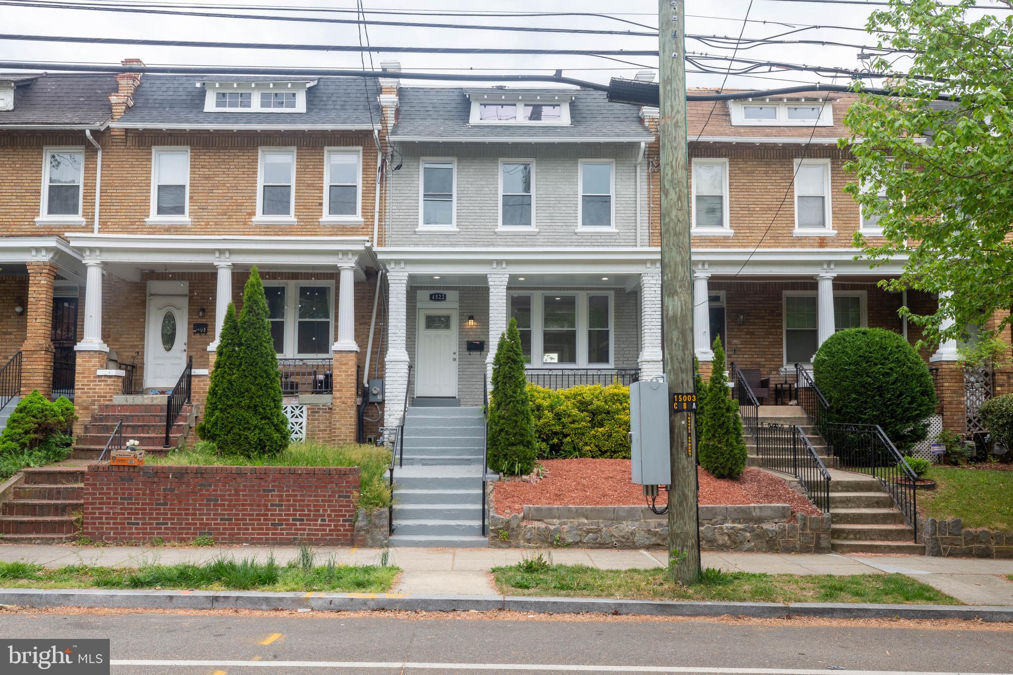 a front view of a house