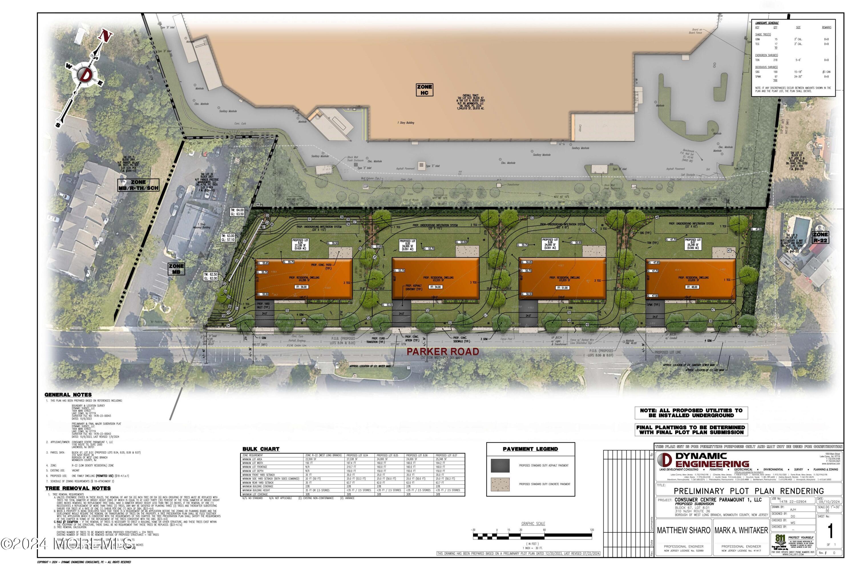 preliminary plot plan rendering