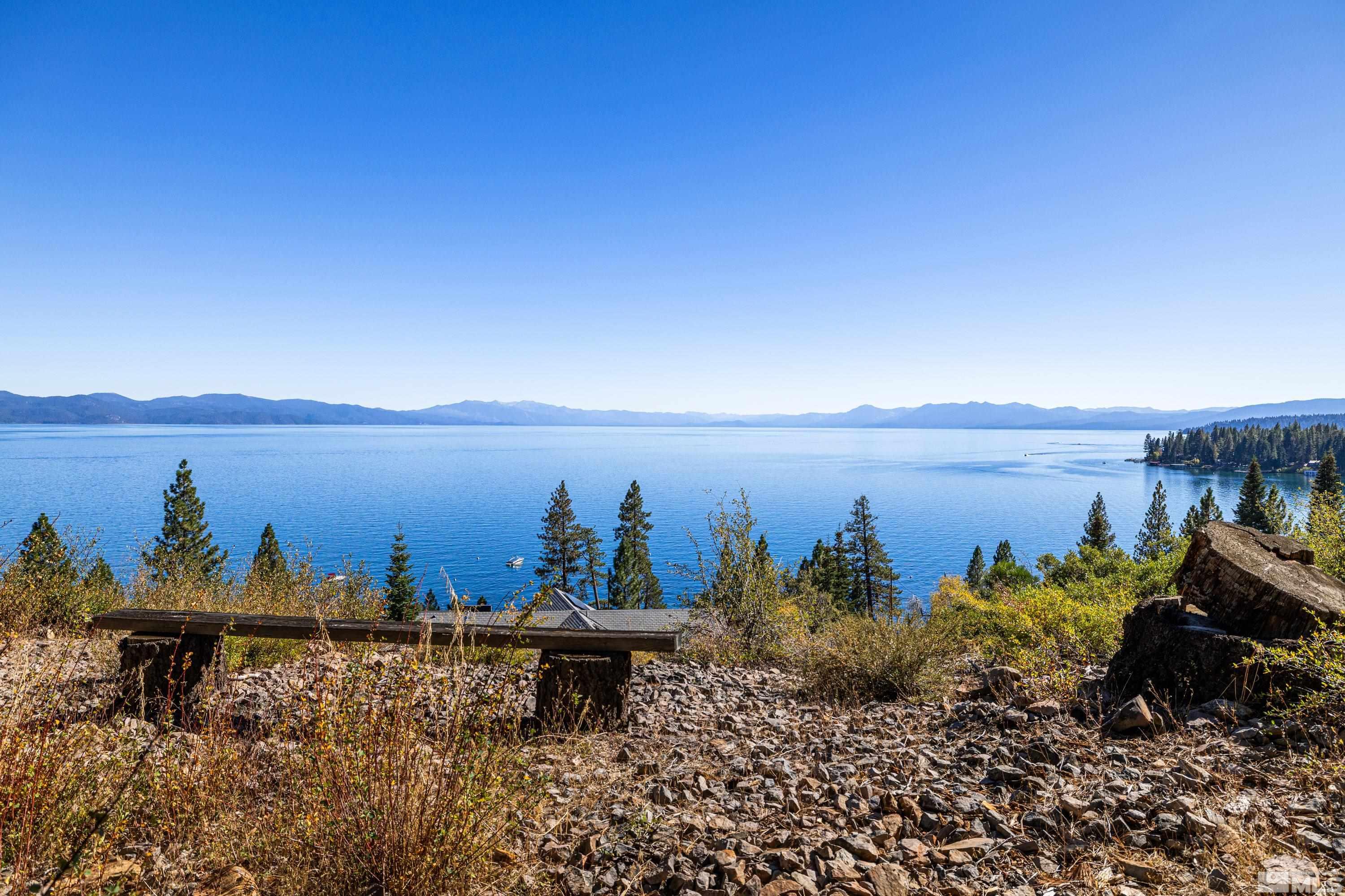 a view of a lake with mountain view