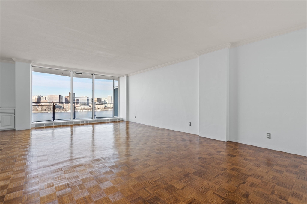 a view of an empty room and window