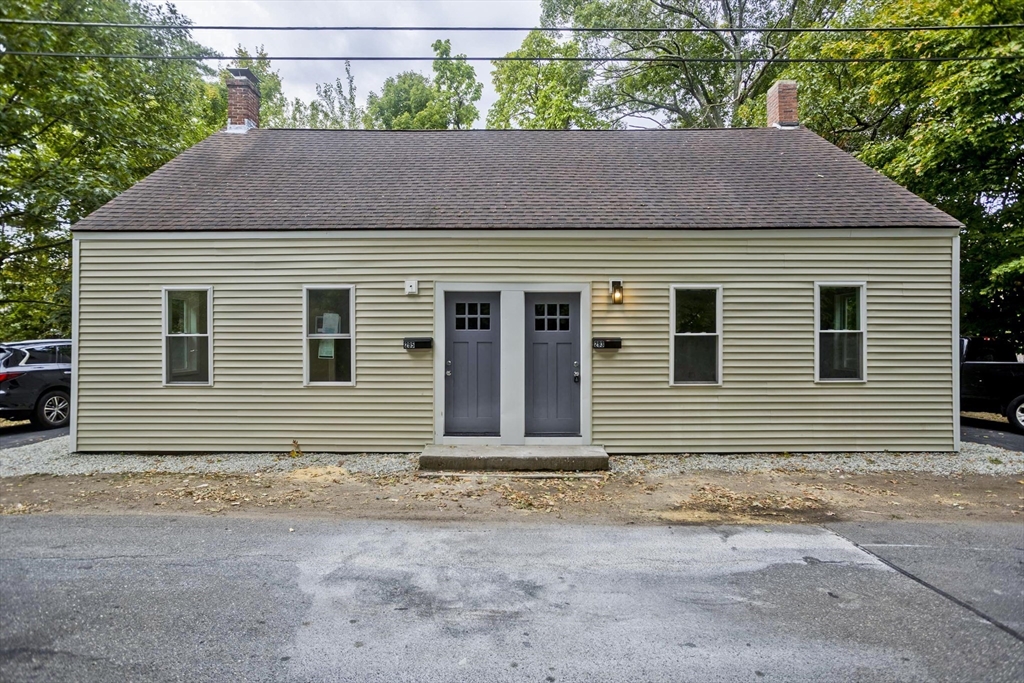 a front view of house