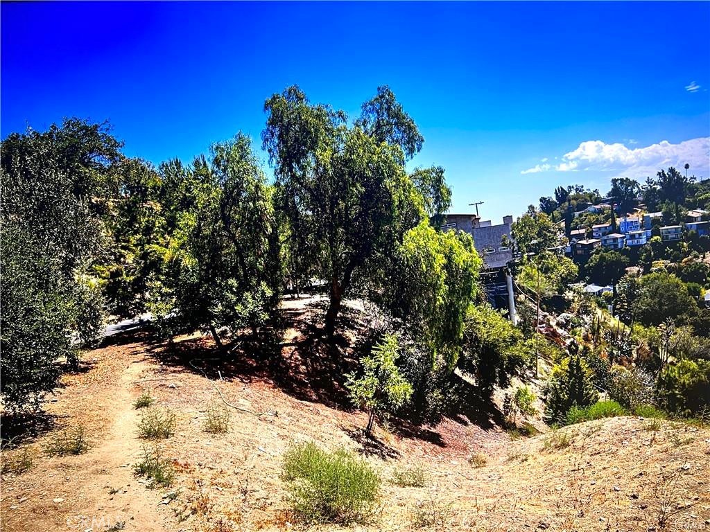 a view of outdoor space with covered trees