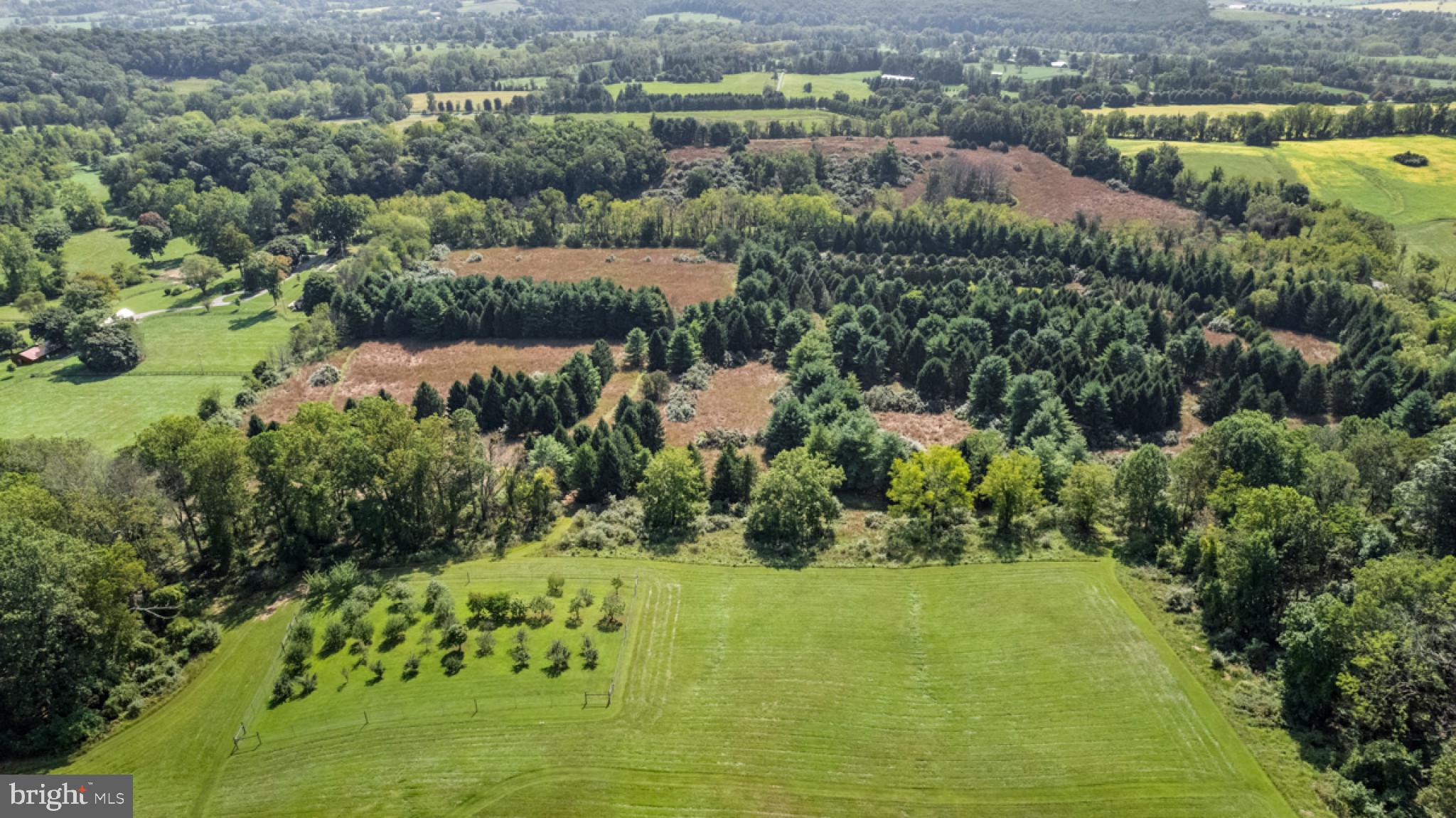 an aerial view of a houses with yard