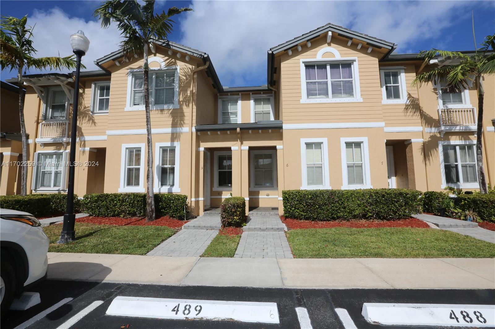 a front view of a house