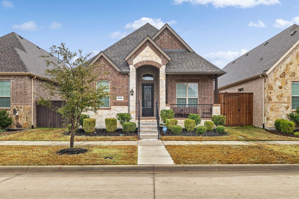 a front view of a house