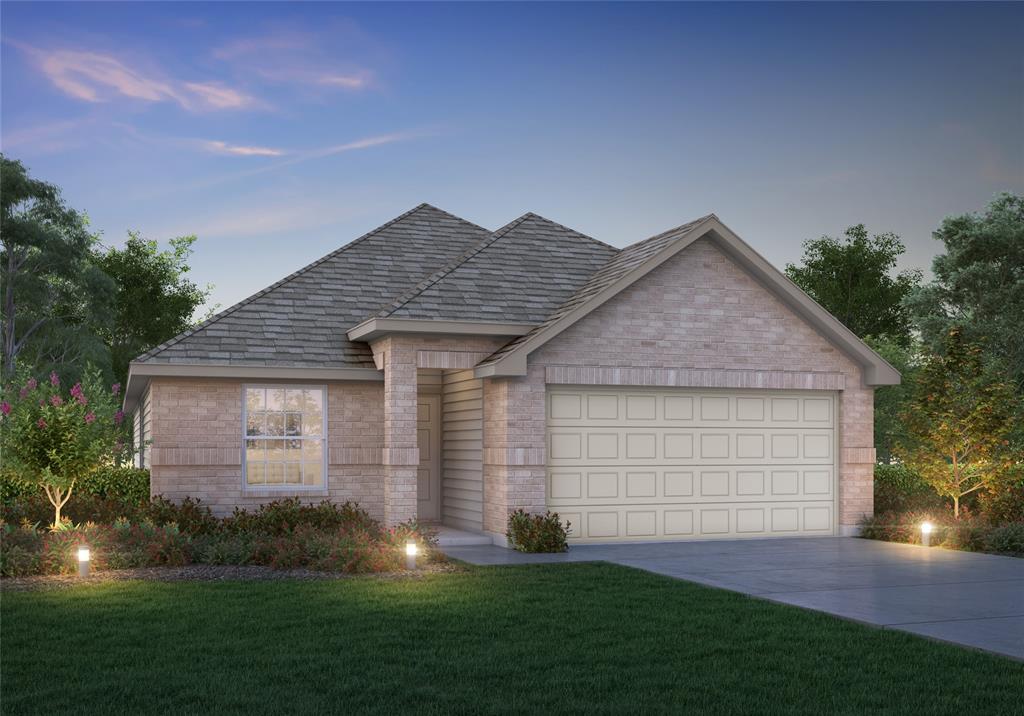 a view of outdoor space yard and garage