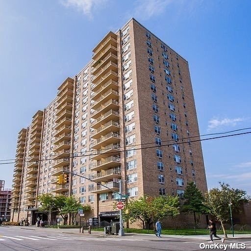 a view of a tall building