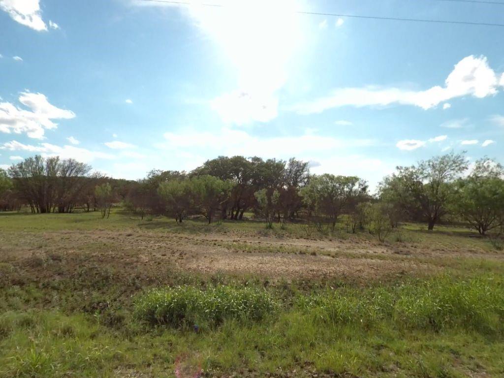 a view of dirt field with trees