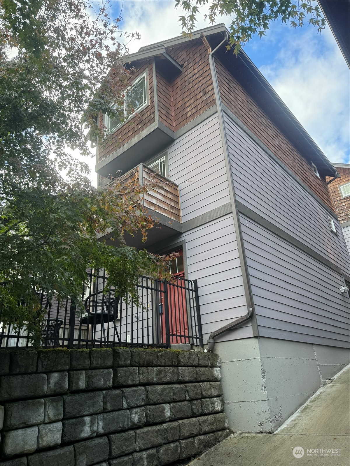 a view of a house with a deck