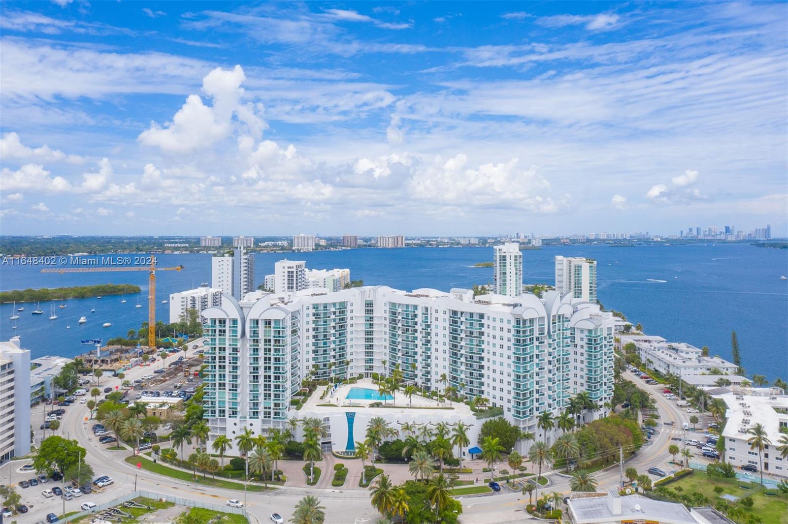 a view of a city with tall buildings