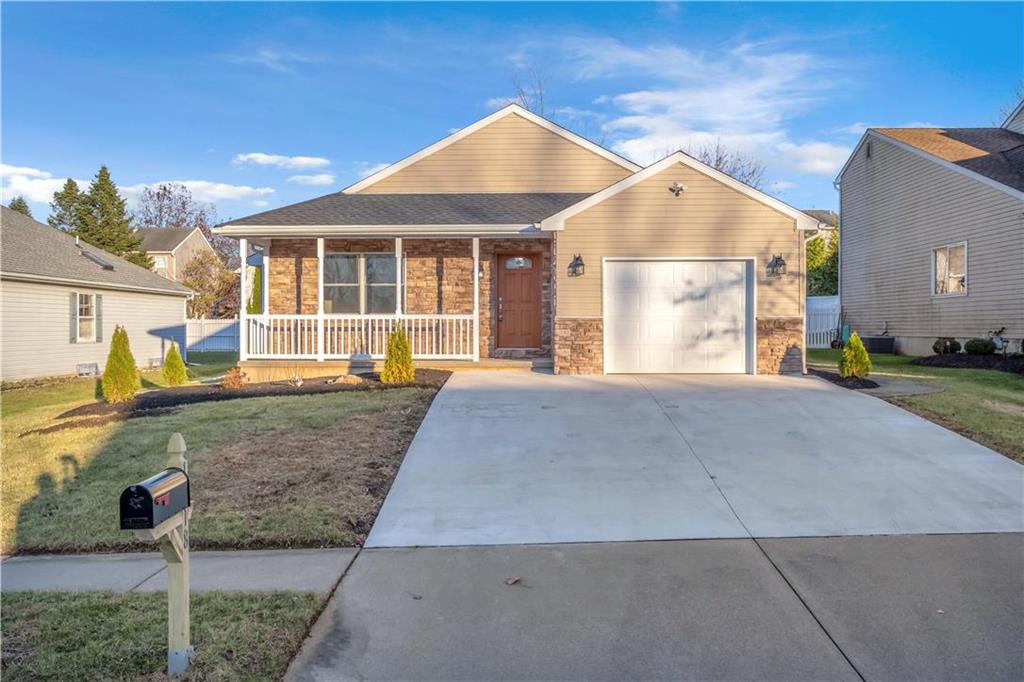 Front of Home, Covered Porch