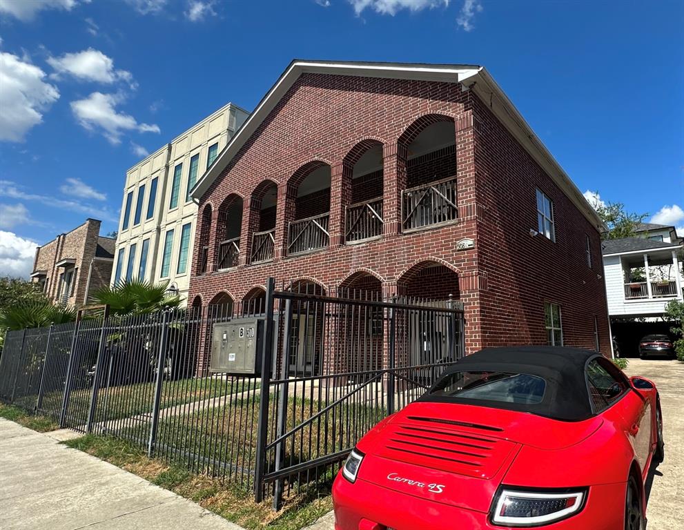 a view of a house with a balcony