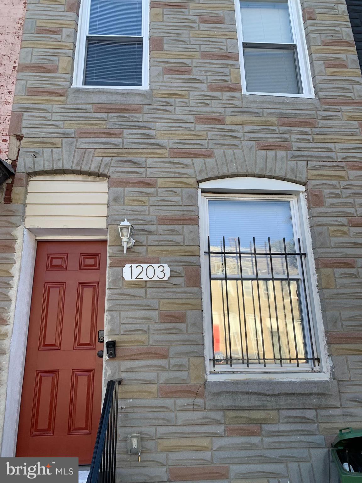 a view of front door of house