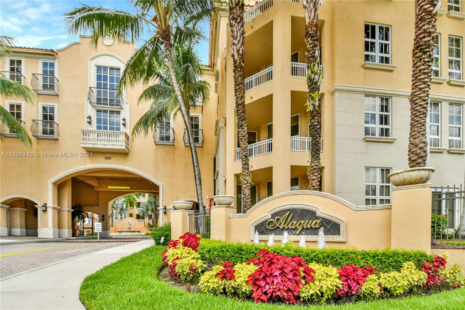 a front view of multi story residential apartment building