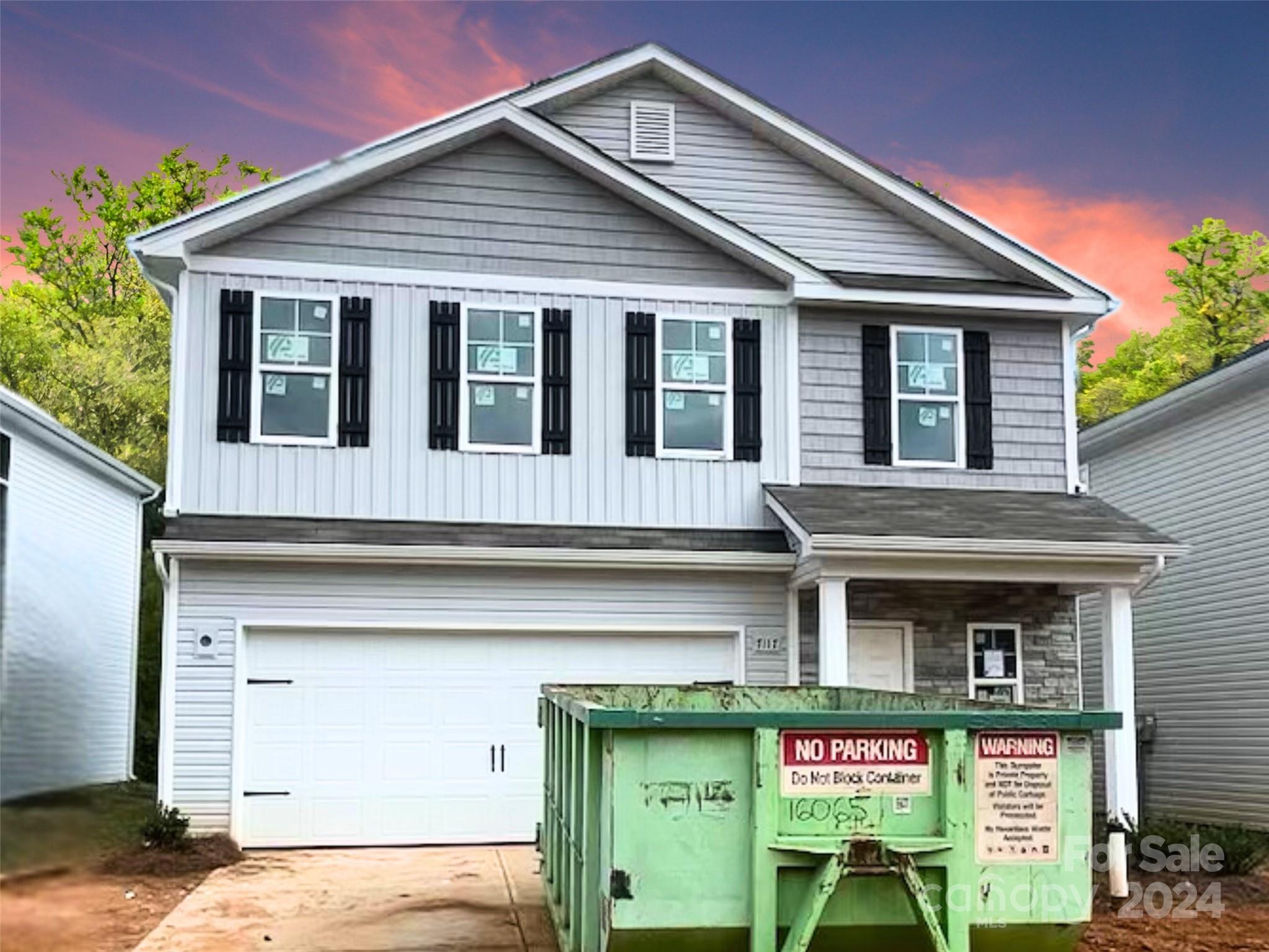 a front view of a house with entryway