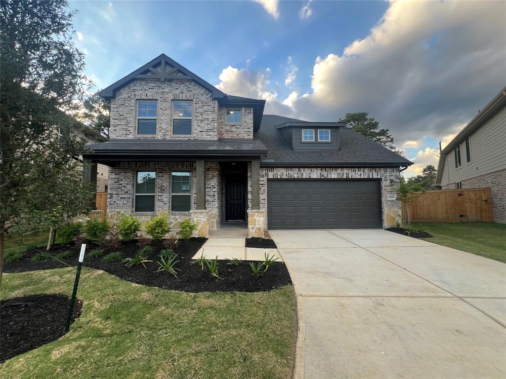 a front view of a house with entertaining space