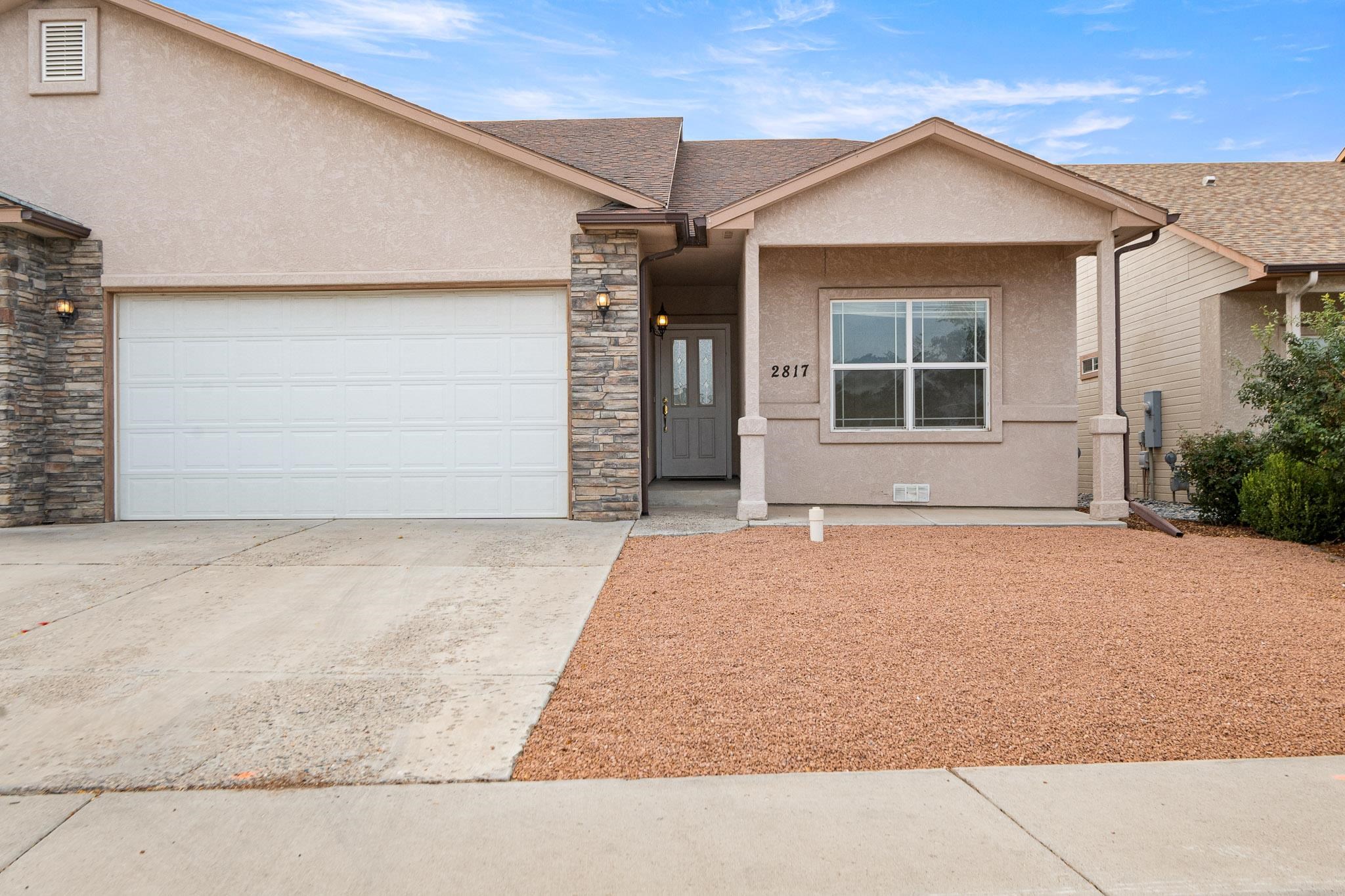 a front view of a house