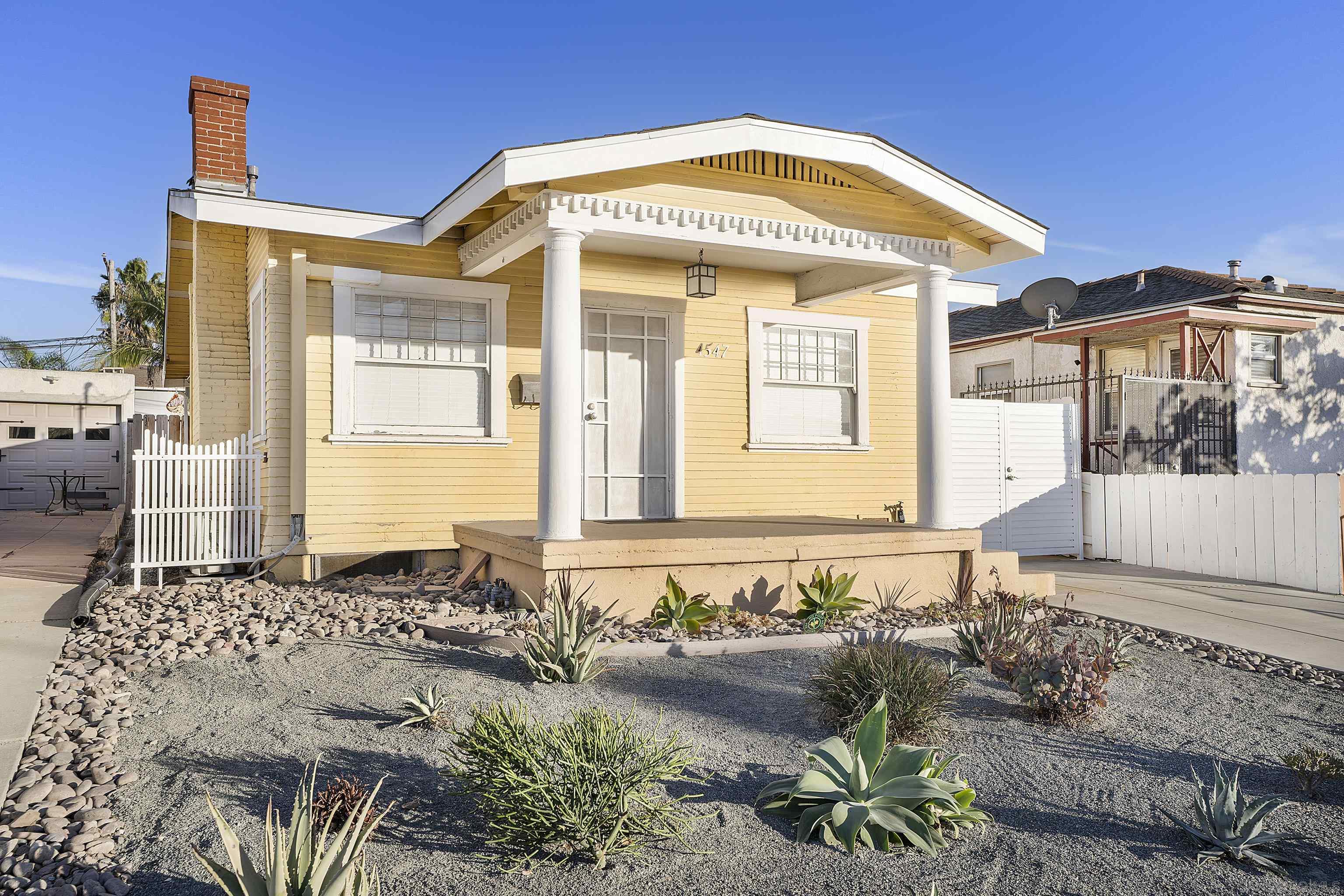 a front view of a house