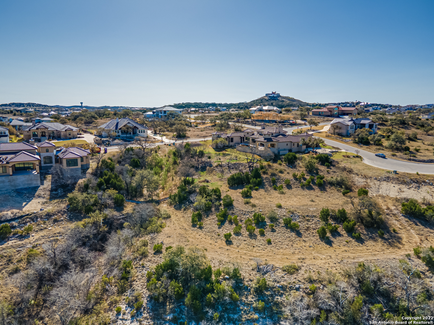 an aerial view of multiple house