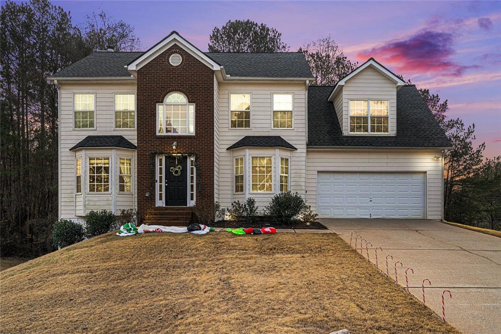 a front view of a house