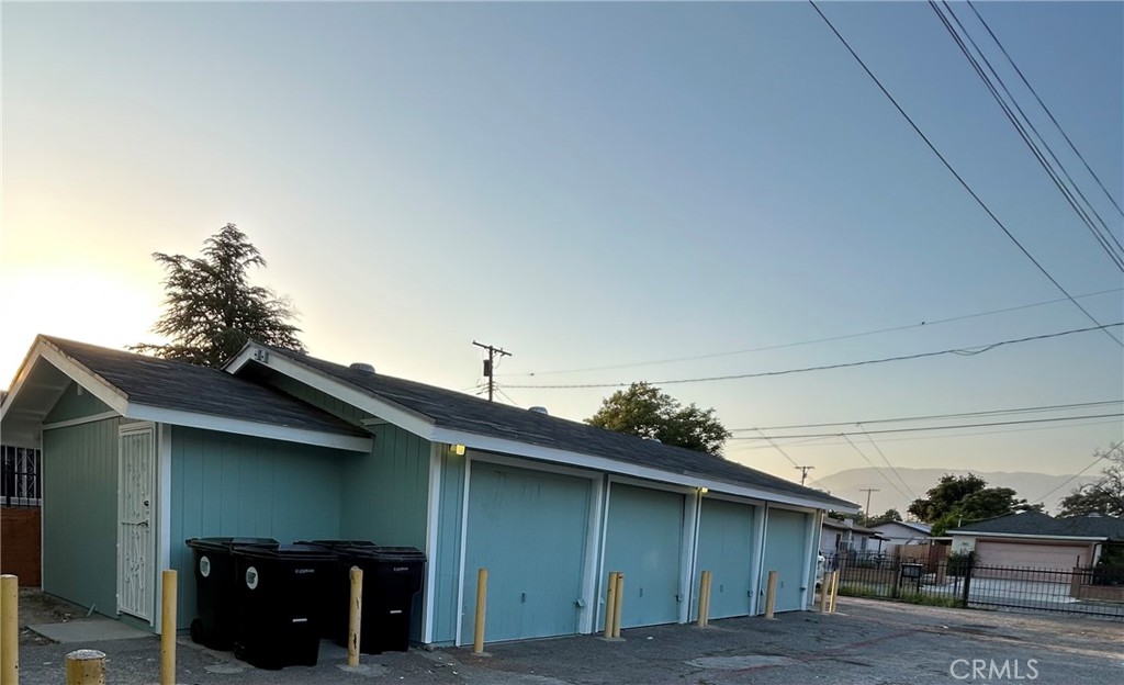 a view of a car garage