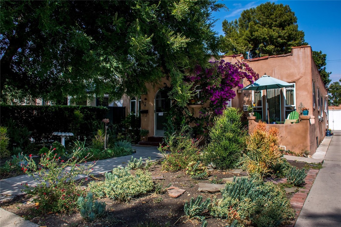 a view of house and garden