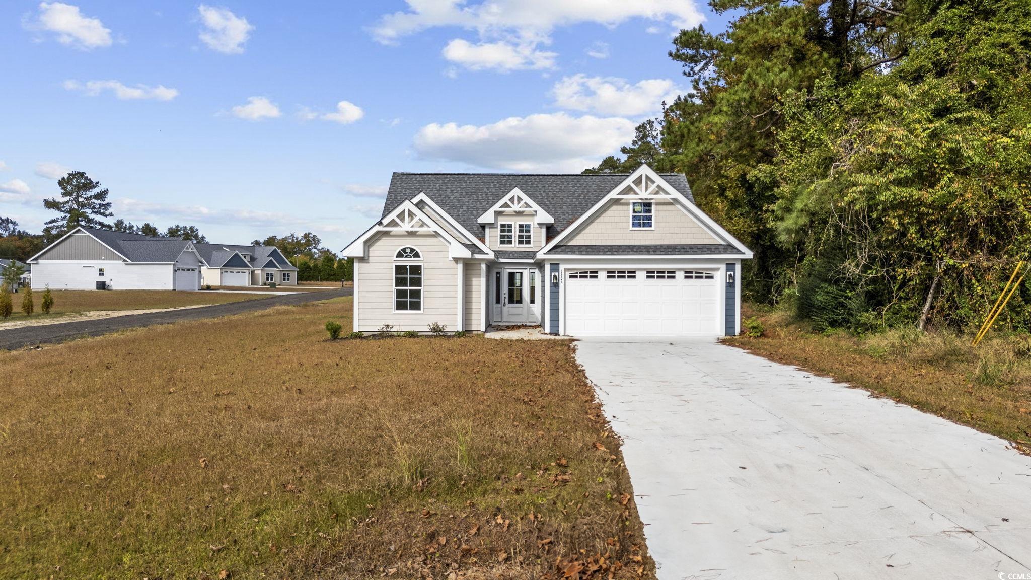 View of front of home with a front yard