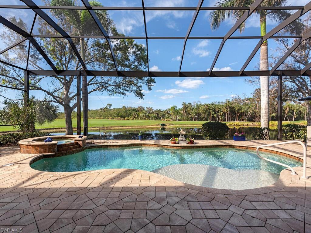 Pool with spa and sundeck with expansive views