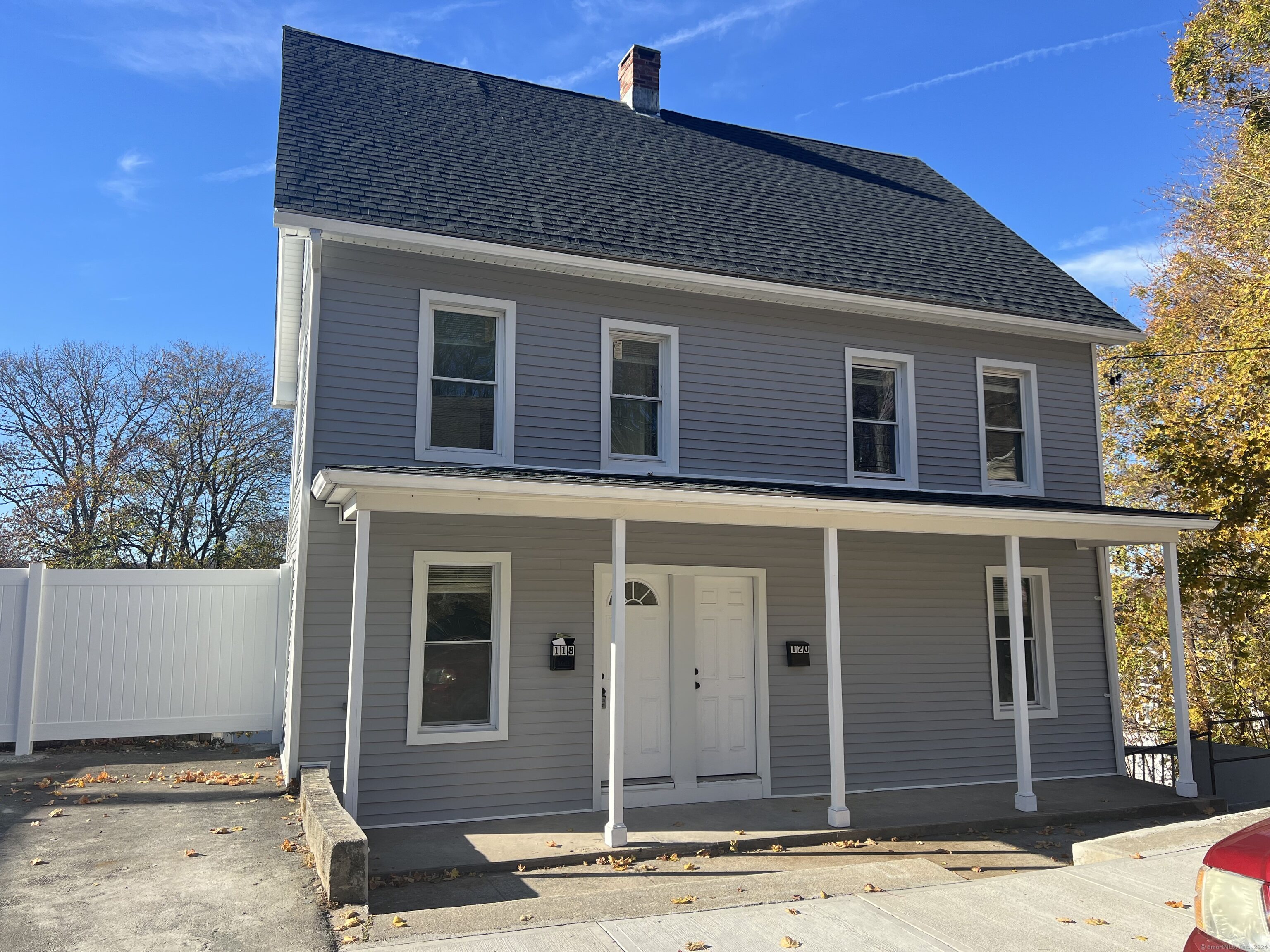 a front view of a house