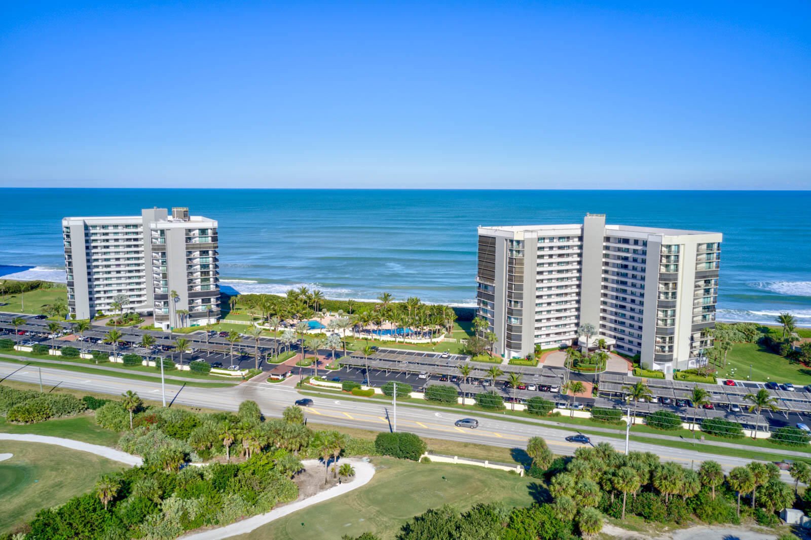 a view of a city with tall buildings