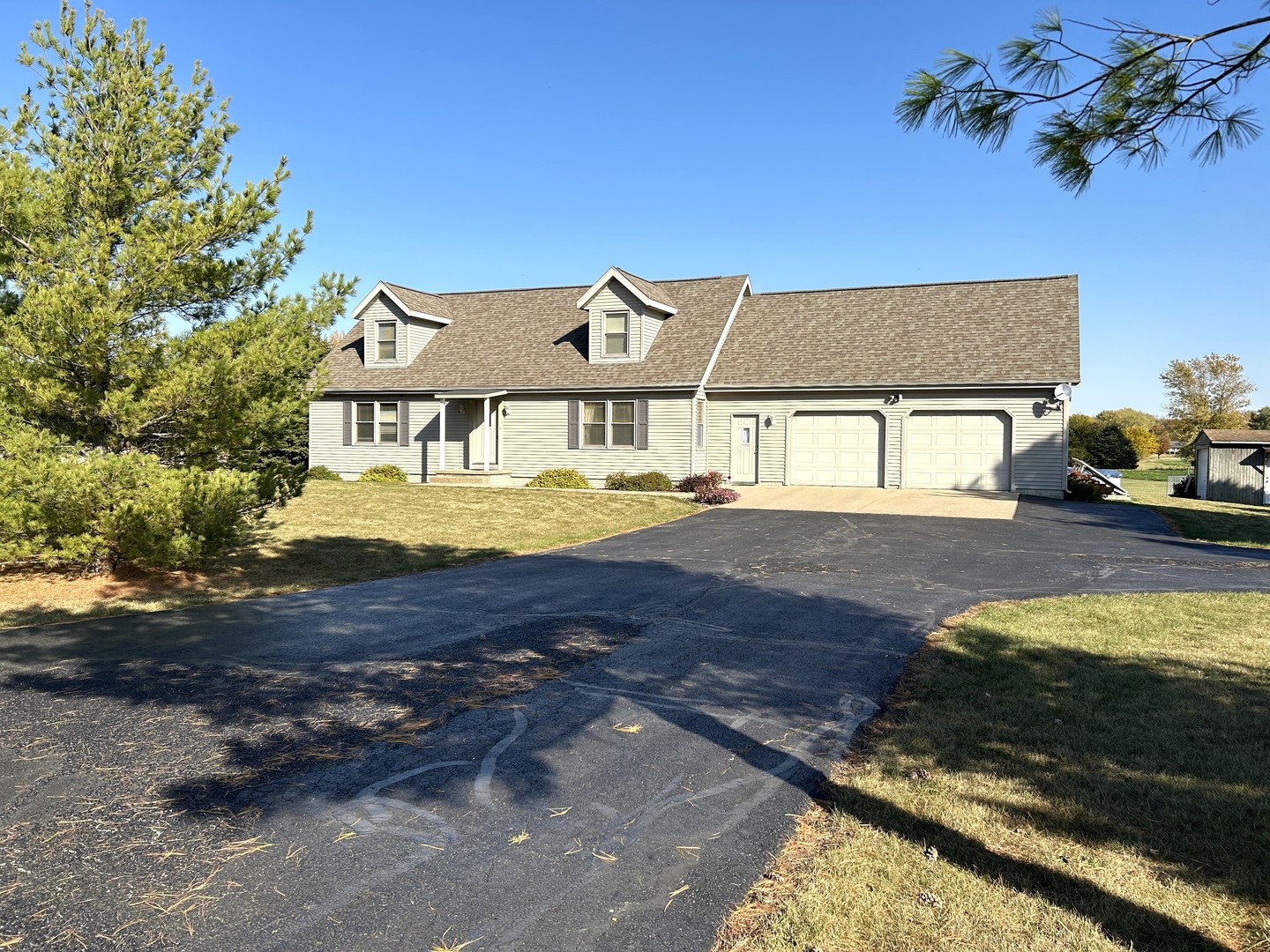 a view of a house with garden