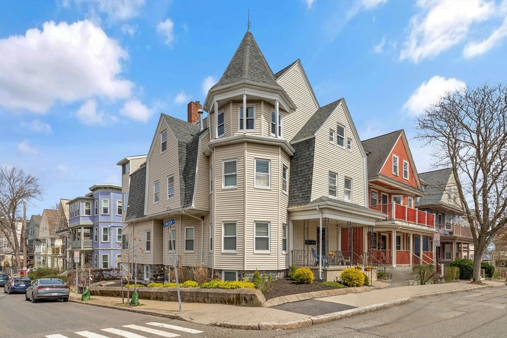 a front view of a residential apartment building