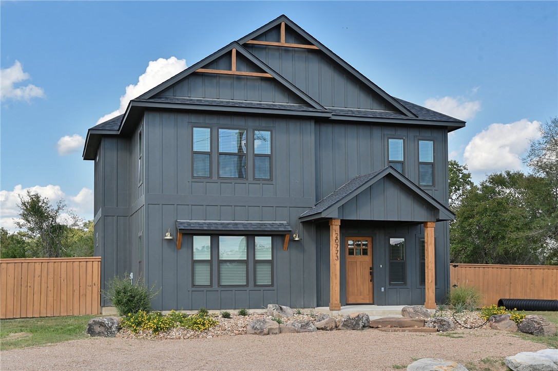 a front view of a house